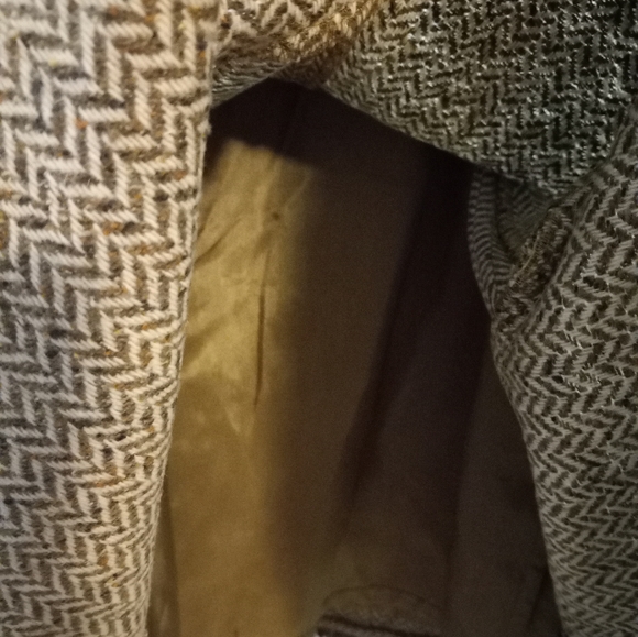 Ann Taylor Loft A-line 45 % Wool 55% Silk Tweed Acetate Lining 12 Brown Skirt - Picture 13 of 16